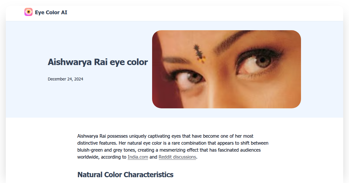 Aishwarya Rai eye color
