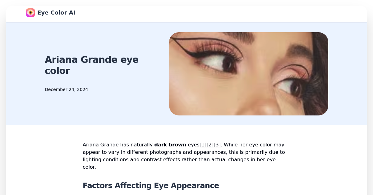 Ariana Grande eye color