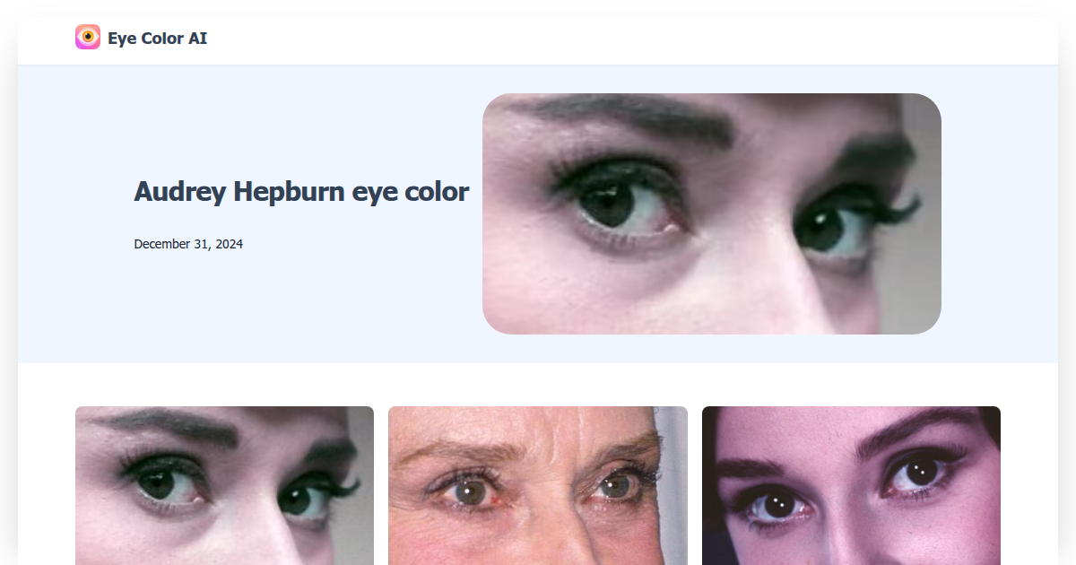 Audrey Hepburn eye color