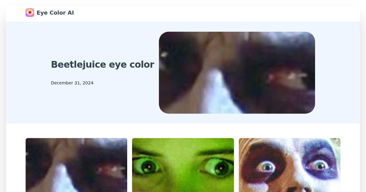 Beetlejuice eye color