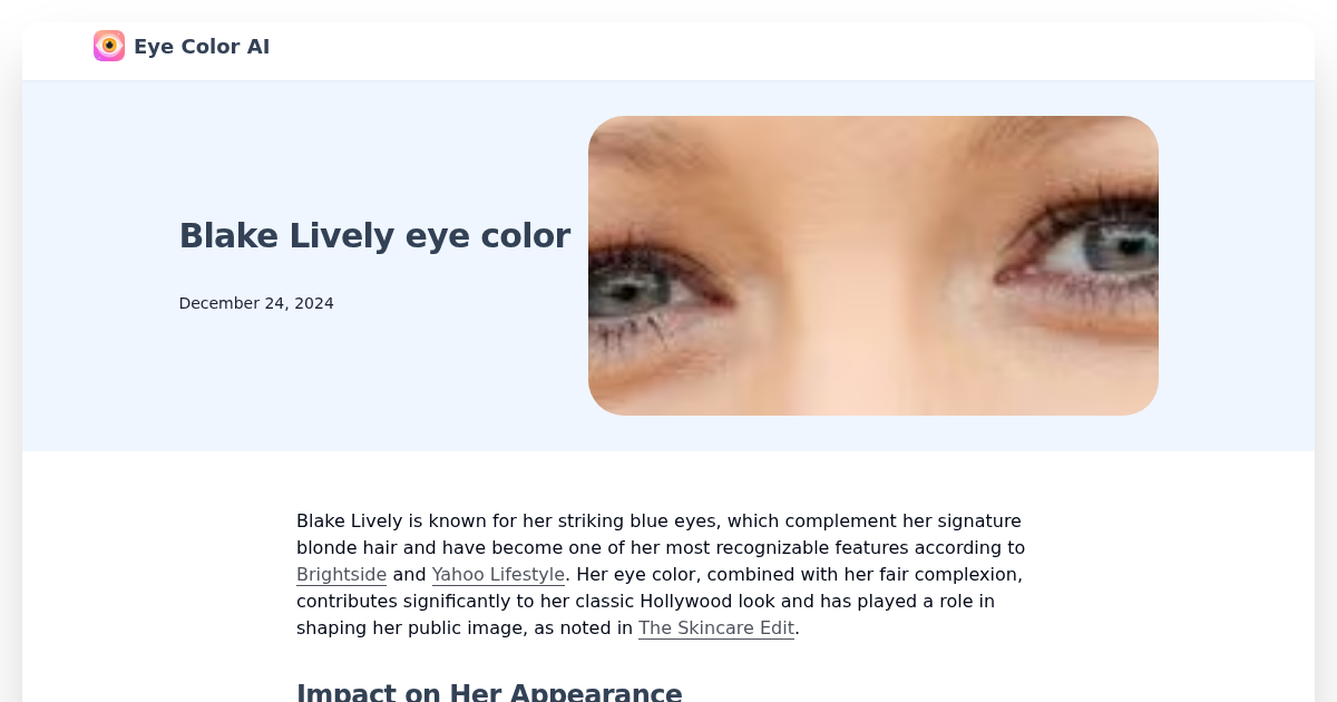 Blake Lively eye color
