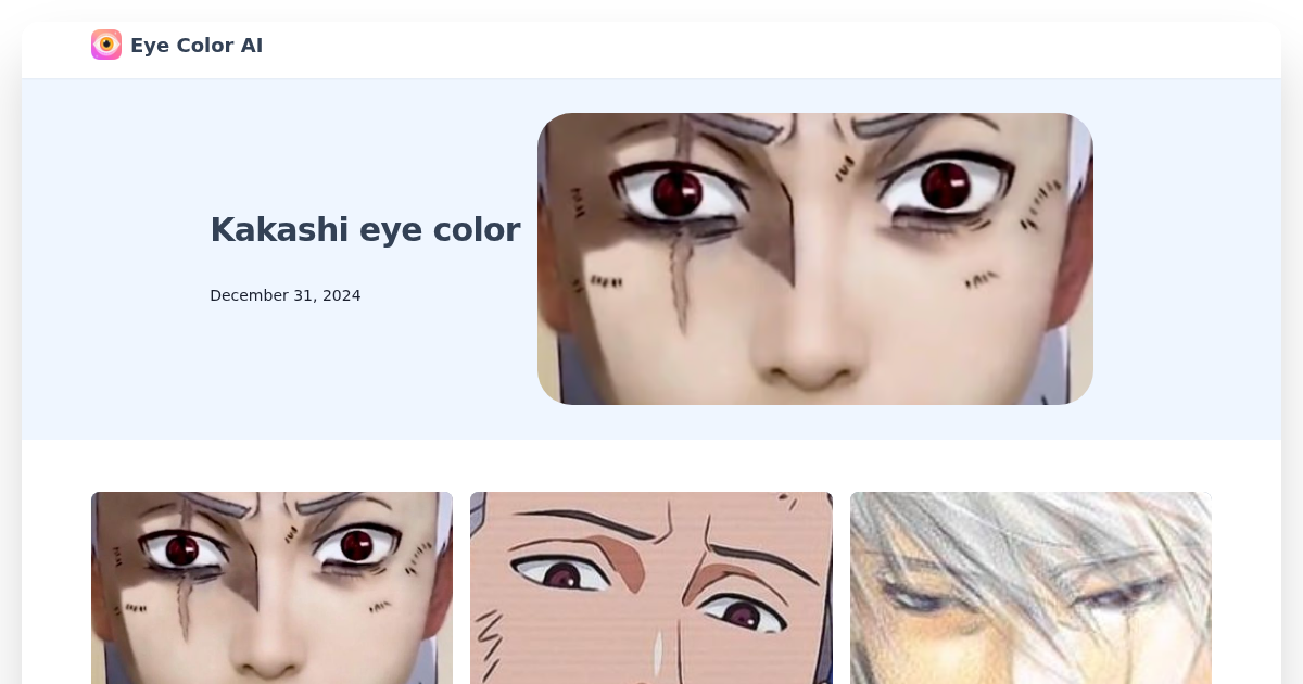 Kakashi eye color