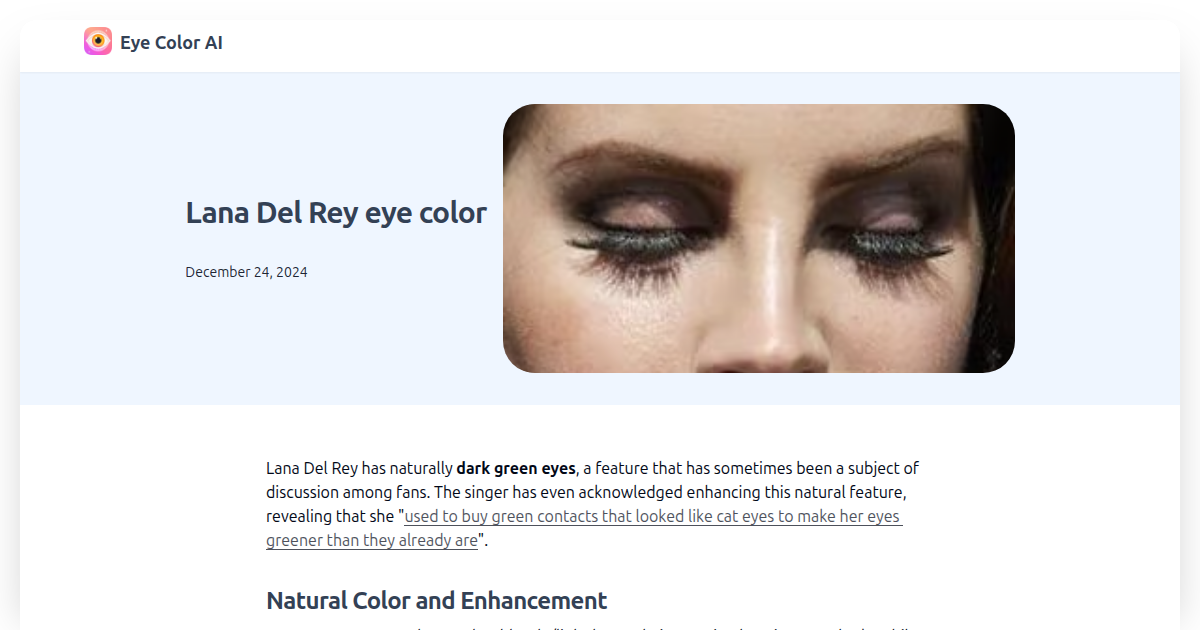 Lana Del Rey eye color
