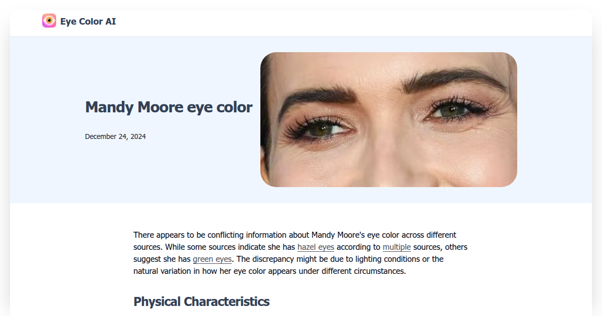 Mandy Moore eye color